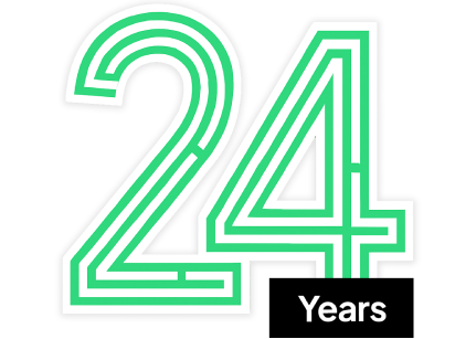 edirect 24 years badge